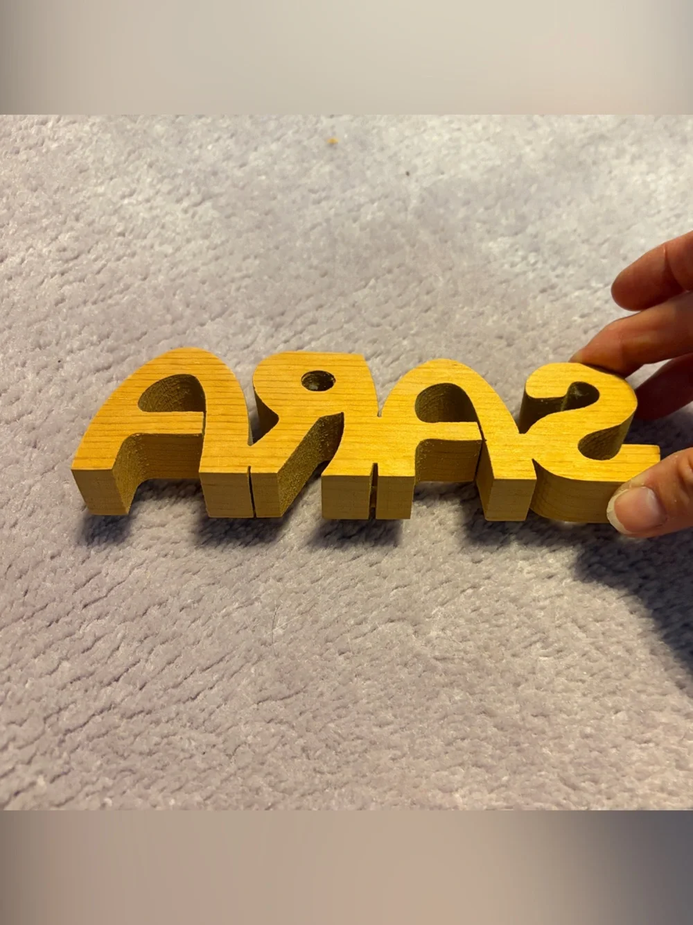 Custom Freestanding Wooden Name Sign Decor - 